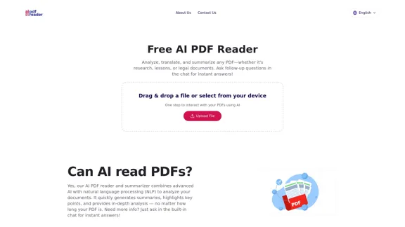 Free AI PDF Reader - Analyze, Translate, and Summarize Documents