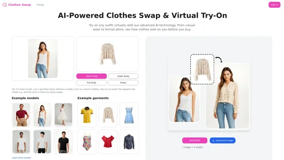 Clothes Swap & Virtual Try-On - Swap outfits in your photos with limitless options!