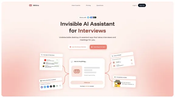 Wittro - Allow Wittro to handle your upcoming interview.