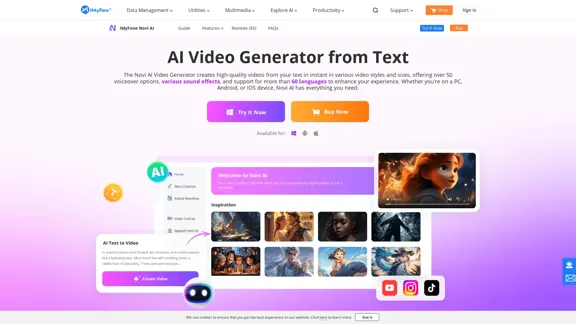 iMyFone Novi AI - AI Video Creator from Text