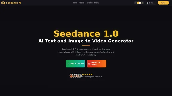 Seedance 1.0 - AI video generator that turns text and images into engaging videos.