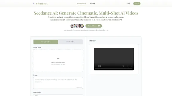 Seedance AI - Générateur de vidéos AI multi-plans cinématographiques
