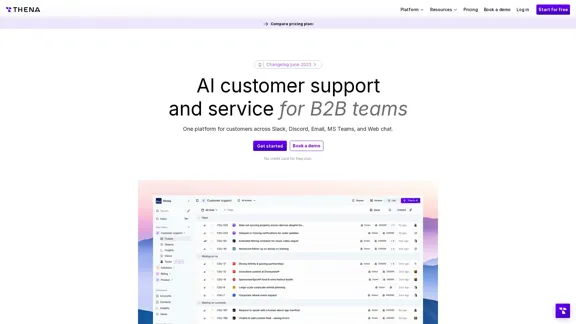 Thena - Искусственный интеллект для поддержки клиентов для B2B-команд