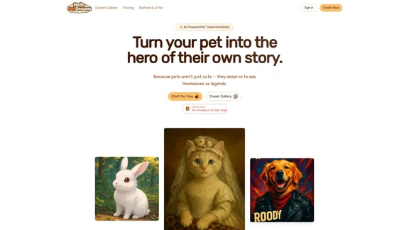 Hello Pet Dreams - Turn Your Pet Into Art