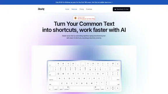Slashit App - Type Intelligently, Not Strenuously