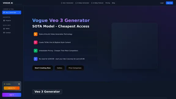 Cheapest Veo 3 Generator - No Monthly Limits for AI Video
