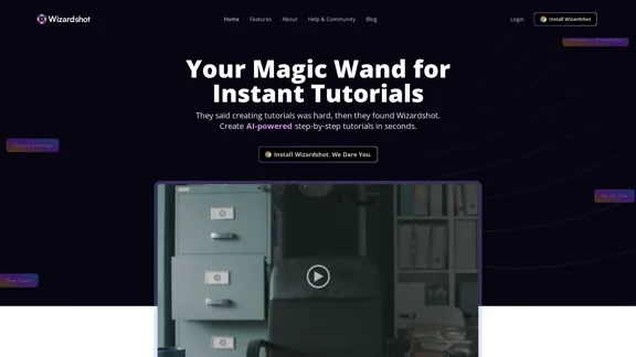 Wizardshot - Create tutorials powered by AI in just seconds.