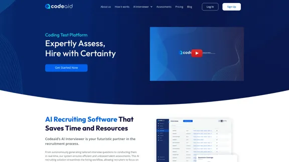 Codeaid - the ultimate coding assessment platform that transforms the programming test experience.