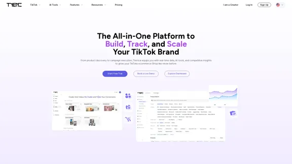 Trenz.ai - Plataforma Tudo-em-Um para Escalar Sua Loja TikTok para Campanhas de Criadores e UGC
