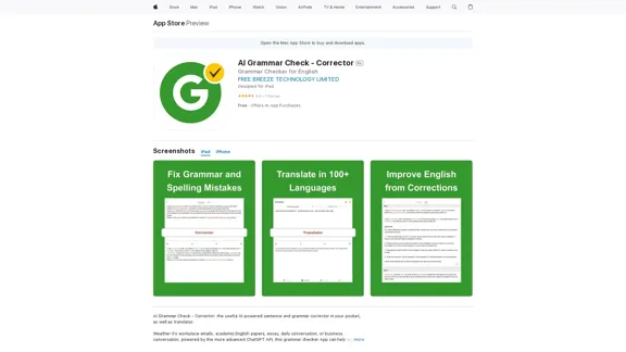 AI Grammar Check - Corrector sur l'App Store