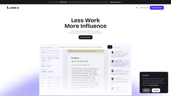 Lessie.ai - インフルエンサー マーケティング自動化のためのAIエージェント