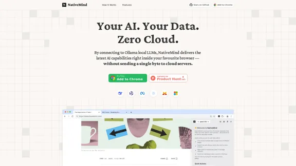 NativeMind：您的完全私密、开源、设备内的人工智能助手 | NativeMind