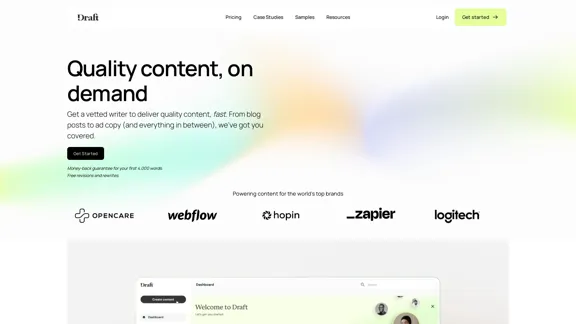 Draft.co - Content Writing When You Need It