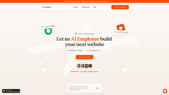 Mysite.ai - Constructor de sitios web con IA para pequeñas empresas