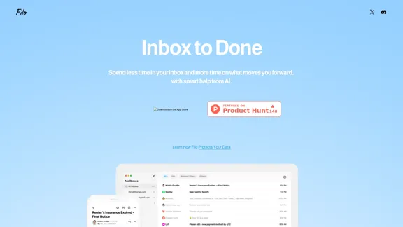 Filo Mail - 為您量身打造的智能收件箱