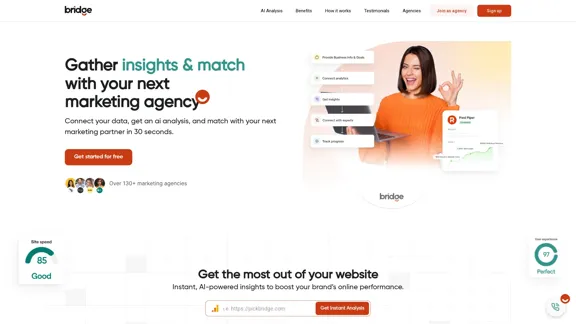 Bridge - Obtain AI Marketing Insights and Connect With Your Perfect Agency in 30 Seconds