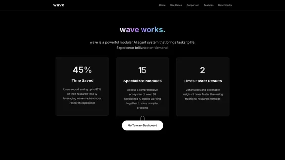 wave - 一个强大的模块化人工智能代理系统