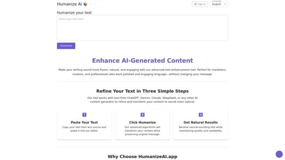 Humanize AI 文字 - 讓您的 AI 生成內容更具吸引力
