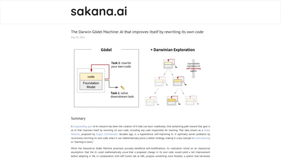 ダーウィン・ゲーデル・マシン - 自らのコードを書き換えることで自己改善するAI