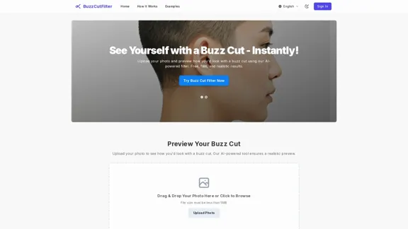 Buzz Cut Filter - Visualize Yourself with a Buzz Cut