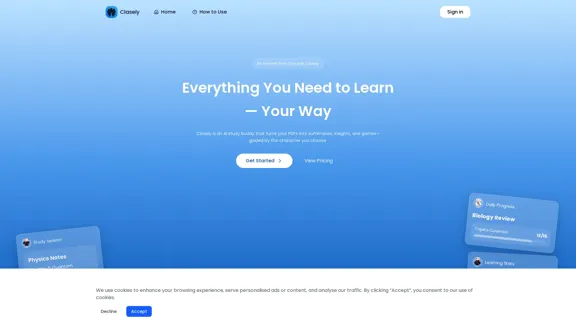 O texto do site - descrição