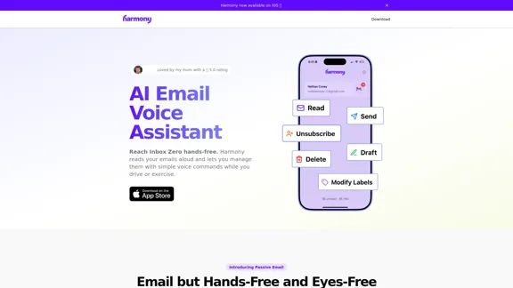 Harmony - AI 電子郵件語音助手