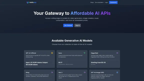 UnificAlly - Tableau de bord de services de rendu et d'API alimenté par l'IA