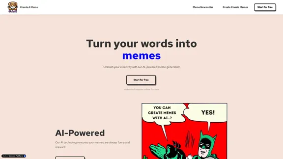 Turn your words into memes - Unleash your creativity with our AI-powered meme generator!