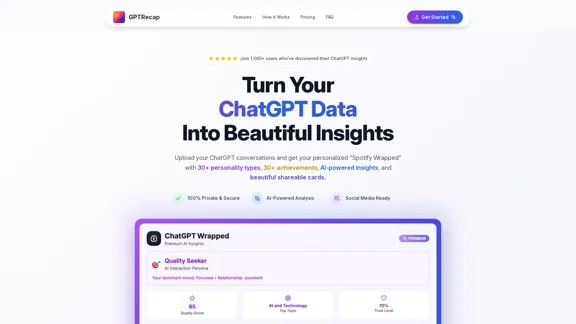 GPTRecap - ChatGPT Wrapped & AI Conversation Insights