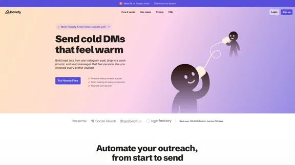 Howdy - Автоматизируйте сообщения в Instagram и увеличьте количество ответов
