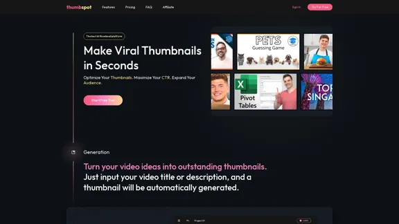 Thumbspot AI - YouTube Thumbnail Creator