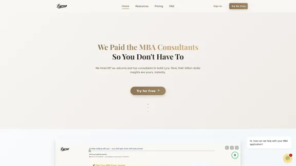 Lyra - Your one-of-a-kind MBA journey, skillfully narrated