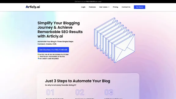 Vereinfachen Sie Ihre Blogging-Reise und erzielen Sie bemerkenswerte Ergebnisse - Articly.ai