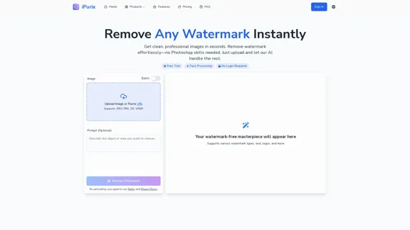 AI-Powered Watermark Remover - Free, Fast, and Simple to Use