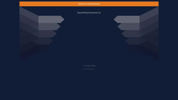boostmyresume.io - 此域名可能正在出售！