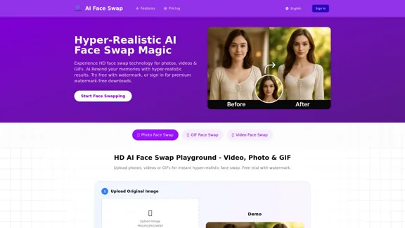AI Face Swap - HD Video, Photo & GIF Face Swapping Tool
