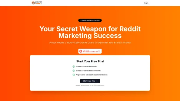 GrowOnReddit - Tu arma secreta para el éxito en marketing en Reddit.