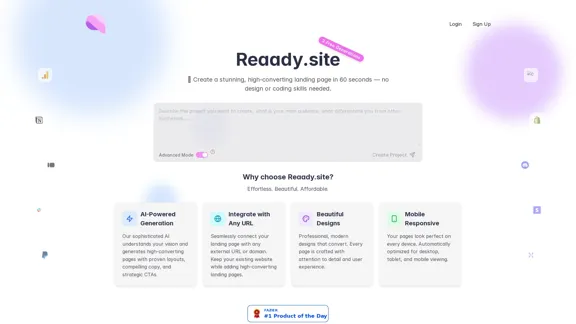 Reaady.site - Create Anything