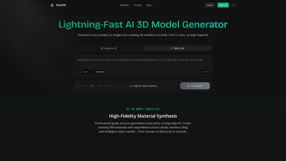 Fast3D - Créez des modèles 3D avec l'IA en quelques secondes Fast3D - Créez des modèles 3D avec l'IA en quelques secondes