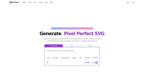 SVGMaker - KI Text zu SVG Generator, Editor & Konverter