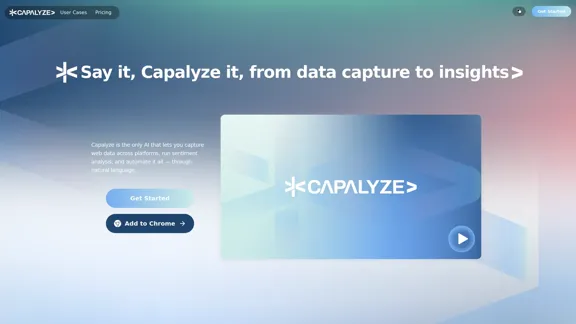 Capalyze - Agent d'analyse de données de premier plan pour les particuliers et les entreprises