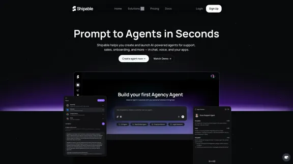 Shipable - The simplest method to create, launch, and grow AI agents and apps.