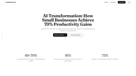 StayModernAI - AI Solutions for Small and Medium Enterprises