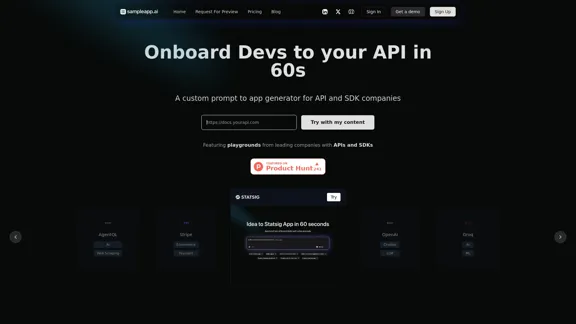 sampleapp.ai - Générez des applications d'exemple en quelques secondes sampleapp.ai - Générez des applications d'exemple en quelques secondes