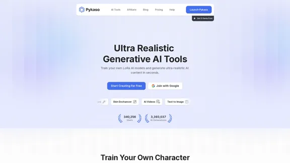 Pykaso AI工具 - 让你的AI影响者迅速走红，借助强大的工具。