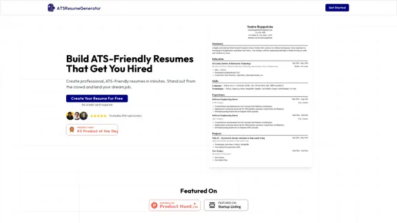 ATSResumeGenerator - Профессиональный WYSIWYG конструктор резюме, оптимизированный для ATS