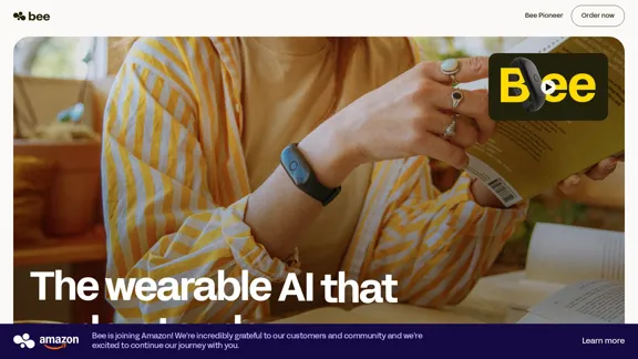 Bee - Your new wearable personal artificial intelligence