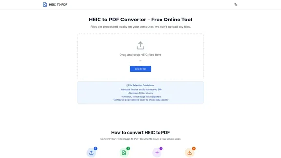 HeicToPDF - Convert HEIC to PDF for Free Online