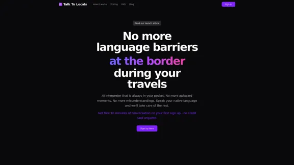 Talk to Locals - AI Interpreter in your pocket