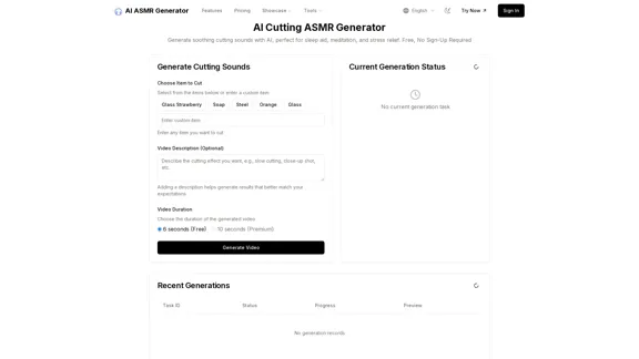 AI ASMR Generator - Crea ASMR relajante con IA AI ASMR Generator - Crea ASMR relajante con IA